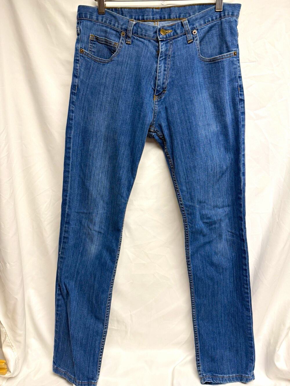 Dearborn Denim Men's Blue Jeans Size 33 Made in Chicago USA Cotton Blend